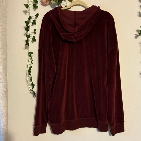 PACSUN BURGUNDY HOODIE SWEATER, LARGE - Picture 2 of 4